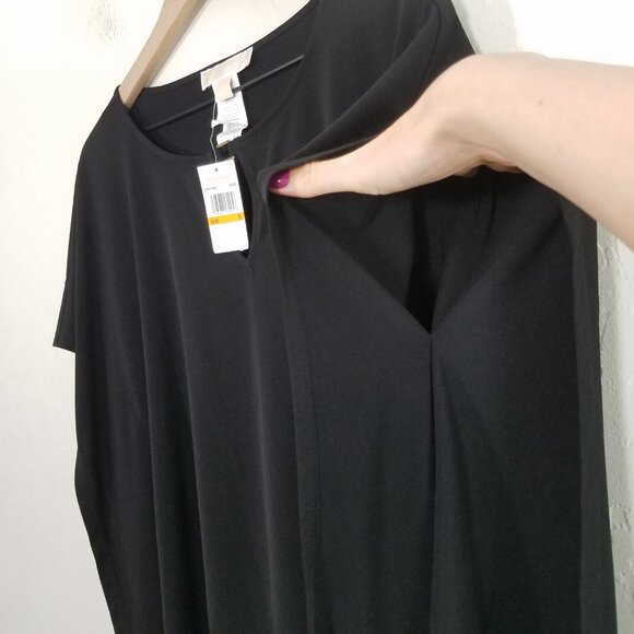 NWT MICHAEL Michael Kors Tunic Top Blouse Black Size S - Picture 3 of 5